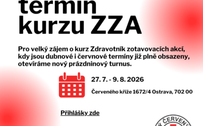 Nový termín kurzu Zdravotník zotavovacích akcí (ZZA)